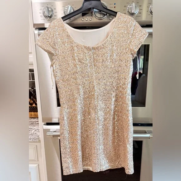 White House Black Market Sequin Shift Dress - Picture 7 of 9